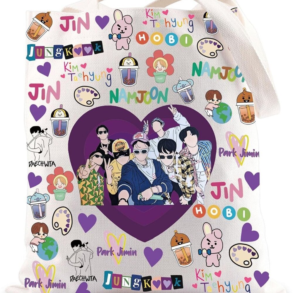 K-Pop Group Tote Bag K-Pop Band Fans Gifts K-Pop Music Shoulder Bags K Pop Group